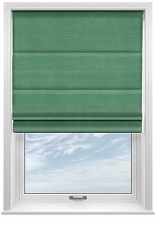 Ultra Luxe Velvet, Jade - Motorised Roman Blind